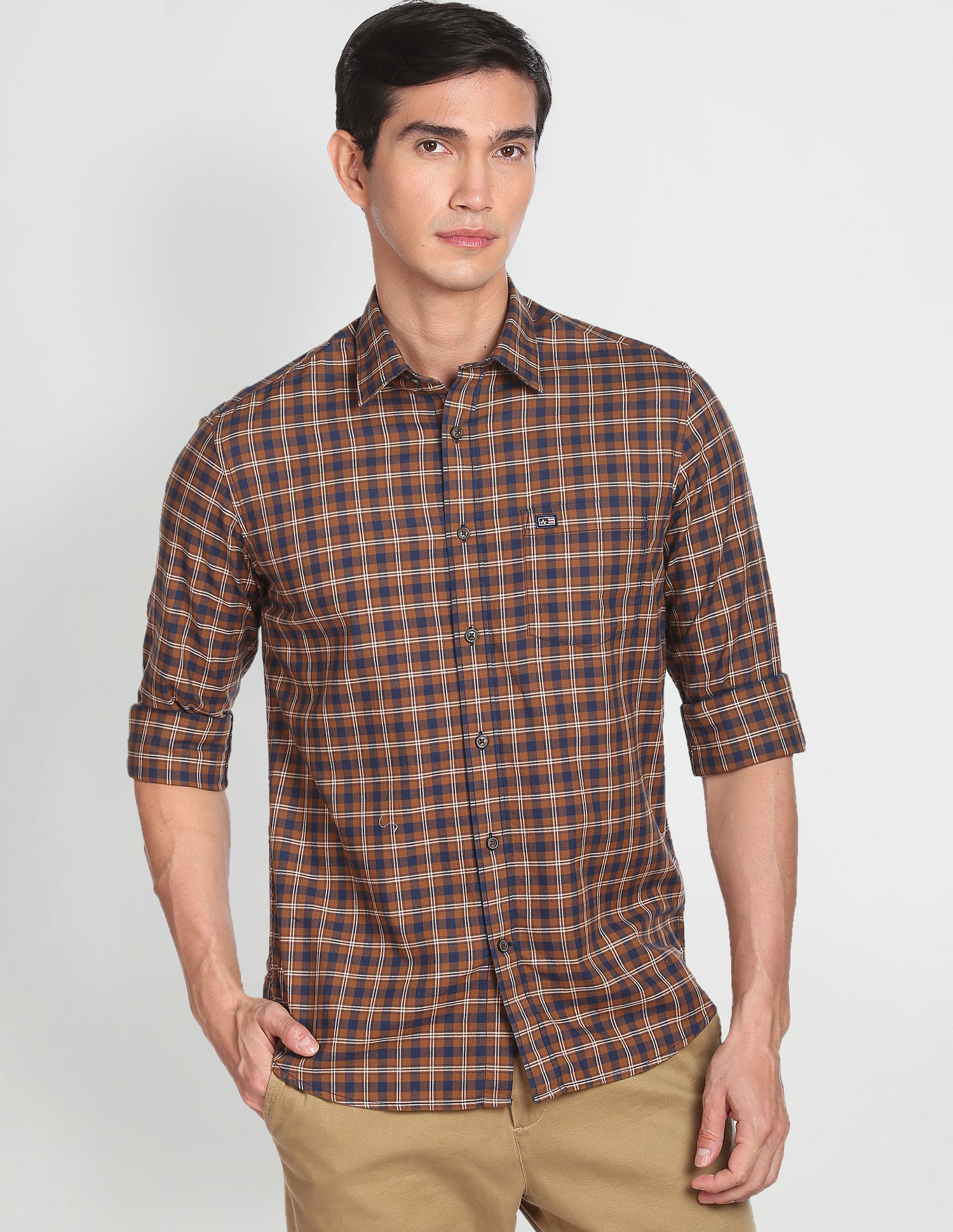 Cotton Checked Tennis Club Casual Shirt