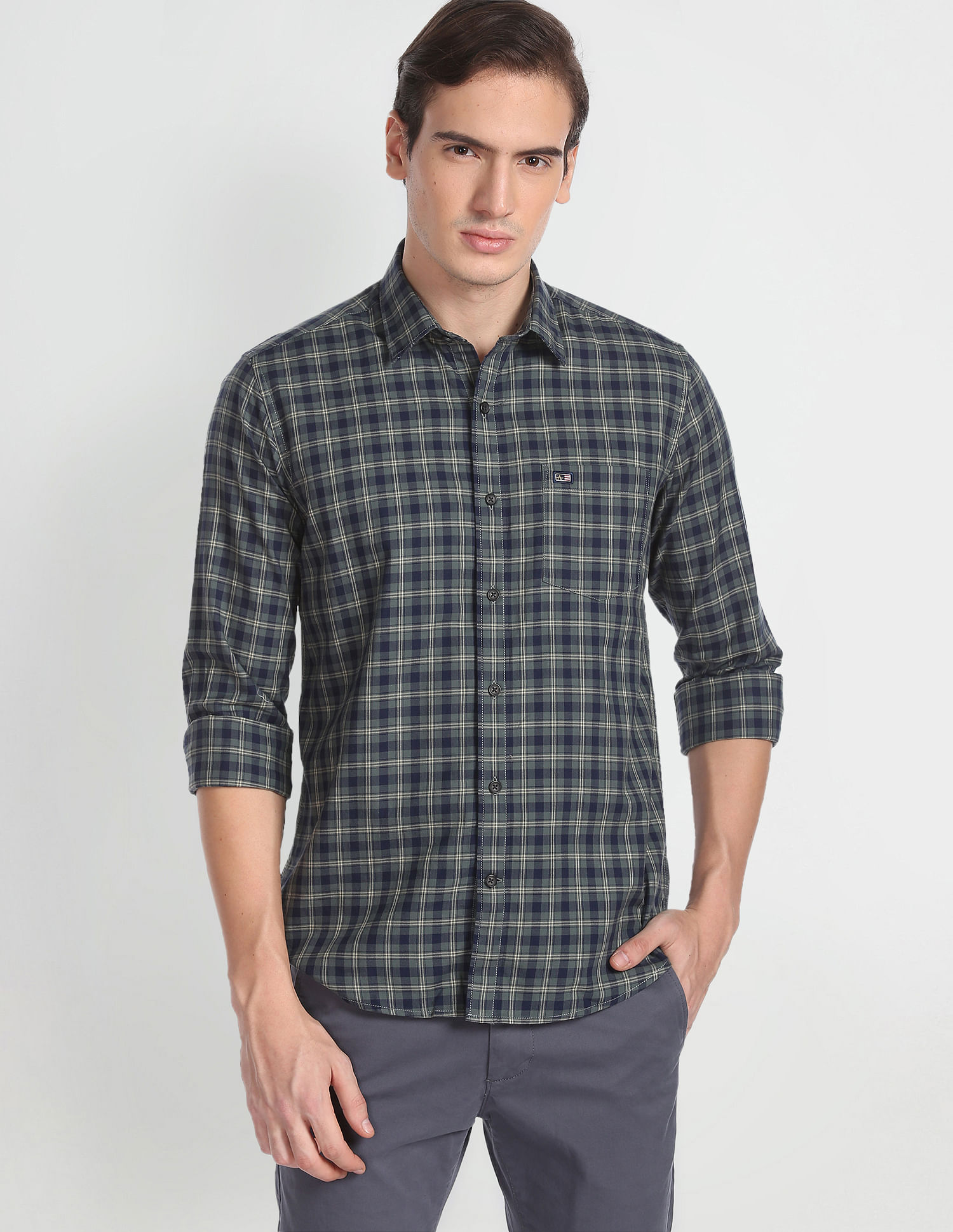 Cotton Checked Tennis Club Casual Shirt