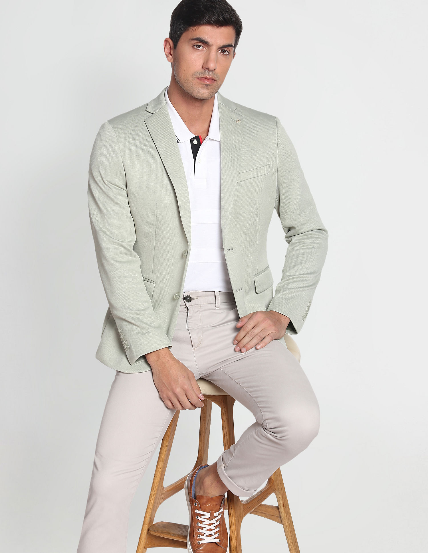 Zero Calorie Slim Fit Knit Blazer