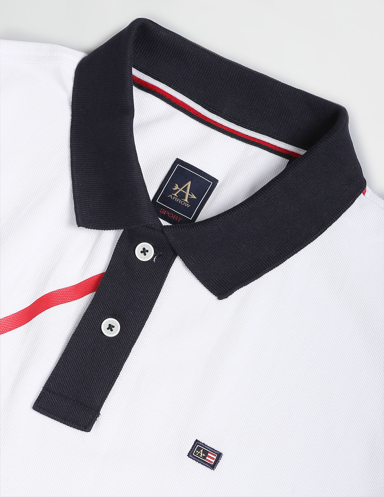 Colour Block Cotton Polo Shirt