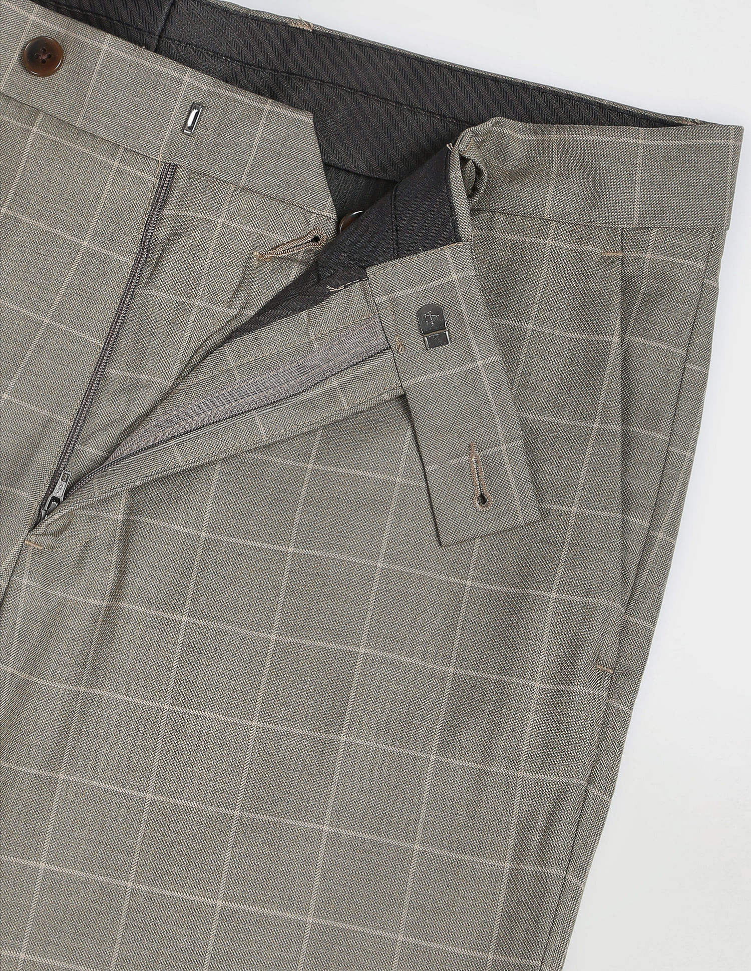 Windowpane Check Smart Flex Formal Trousers